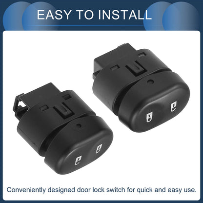 Set of 2 Car Door Lock Switches for Chevrolet Malibu (2008) No.15823977/15835662
