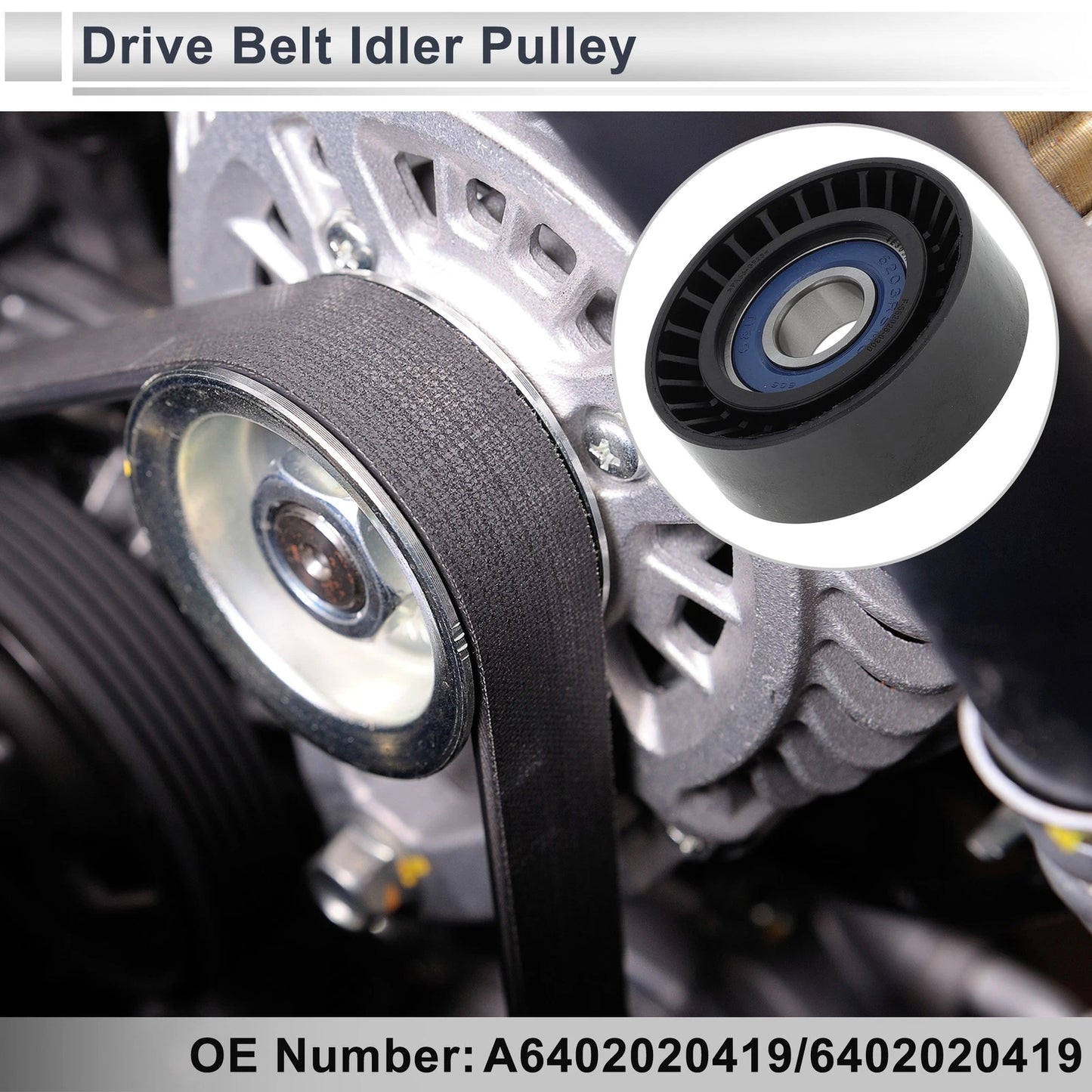 Drive Belt Idler Pulley for Mercedes-Benz A-Class (1997–2001) No.A6402020419