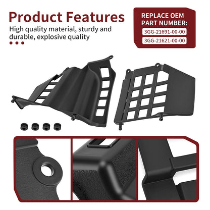 Black Heel Guards for Yamaha Banshee 350 (1987–2006)