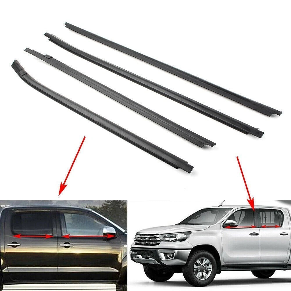 Window Weatherstrip Moulding Trim for Toyota Hilux SR5/Vigo MK6 (2005–2015)