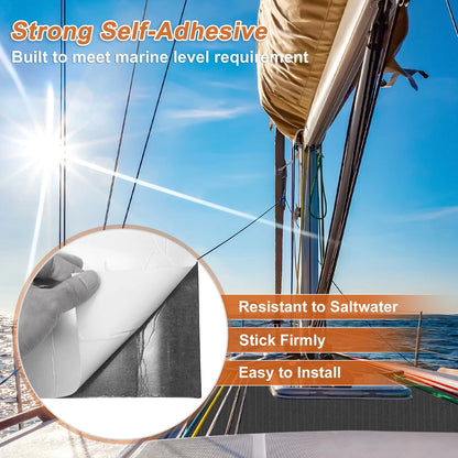 Self-Adhesive Boat Flooring Strip for Marine Use (48.03"L x 15.75"W)