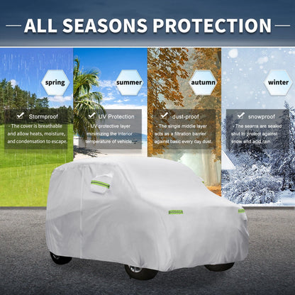 Waterproof Car Cover with Hook for Mitsubishi eK (350x148x165cm)