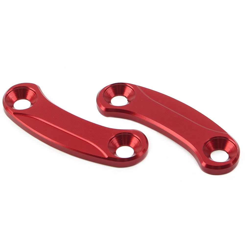 Red Rearview Mirror Block Off Base Plates for Kawasaki Ninja 400 (2018–2021)