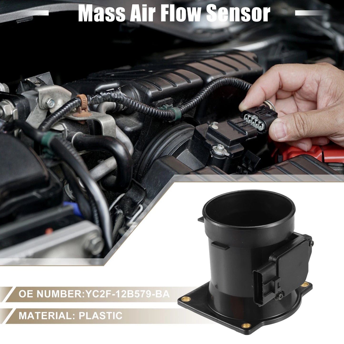 MAF Mass Air Flow Sensor No.YC2F-12B579-BA for Ford F-150 (2004–2007)