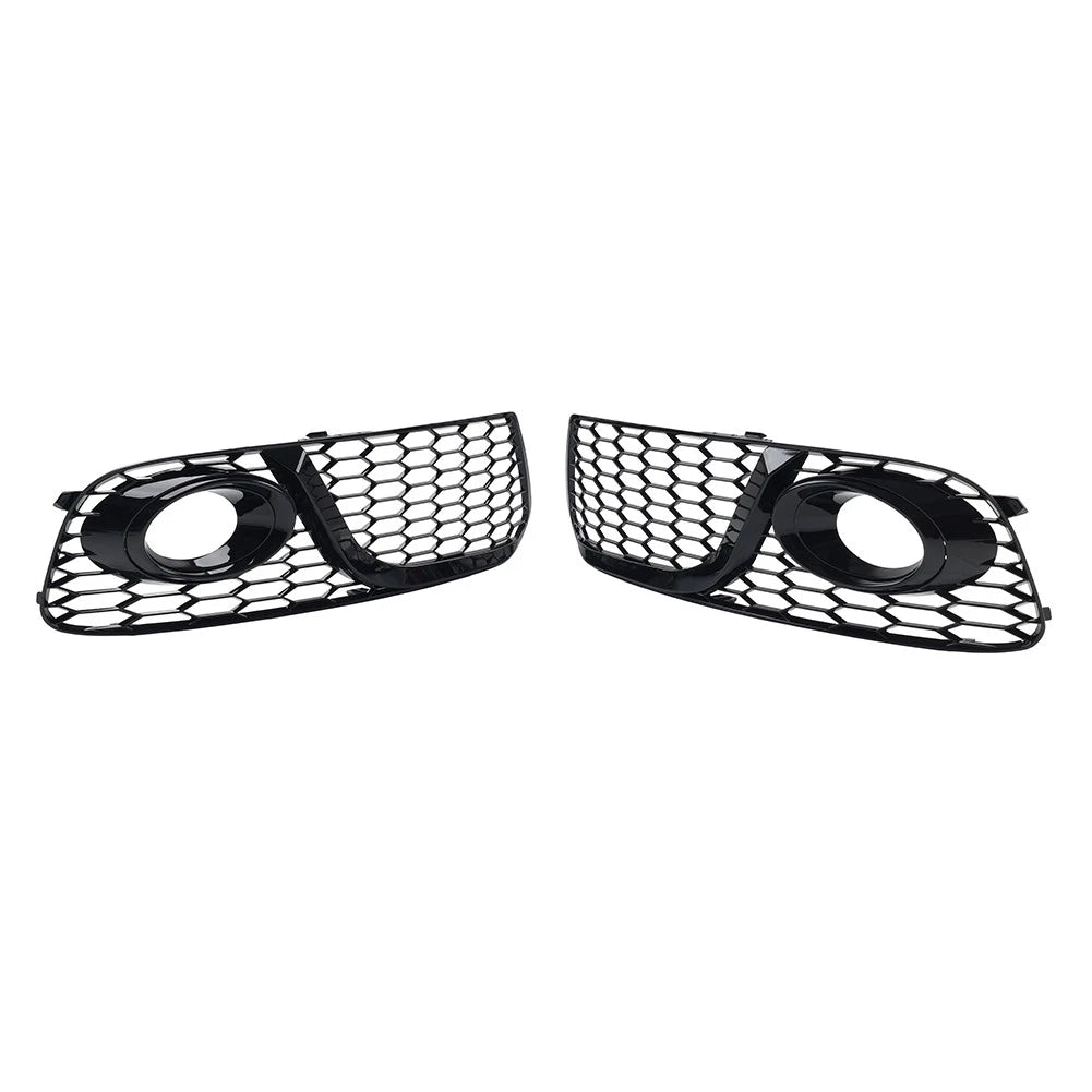 Front Bumper Honeycomb Fog Light Grille with ACC Caps for Audi A4 S4 (2019–2020)