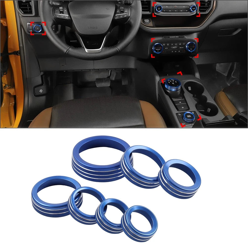 Center Console Switch AC Control Knob Trim Ring for Ford Bronco Sport (2021–2024)