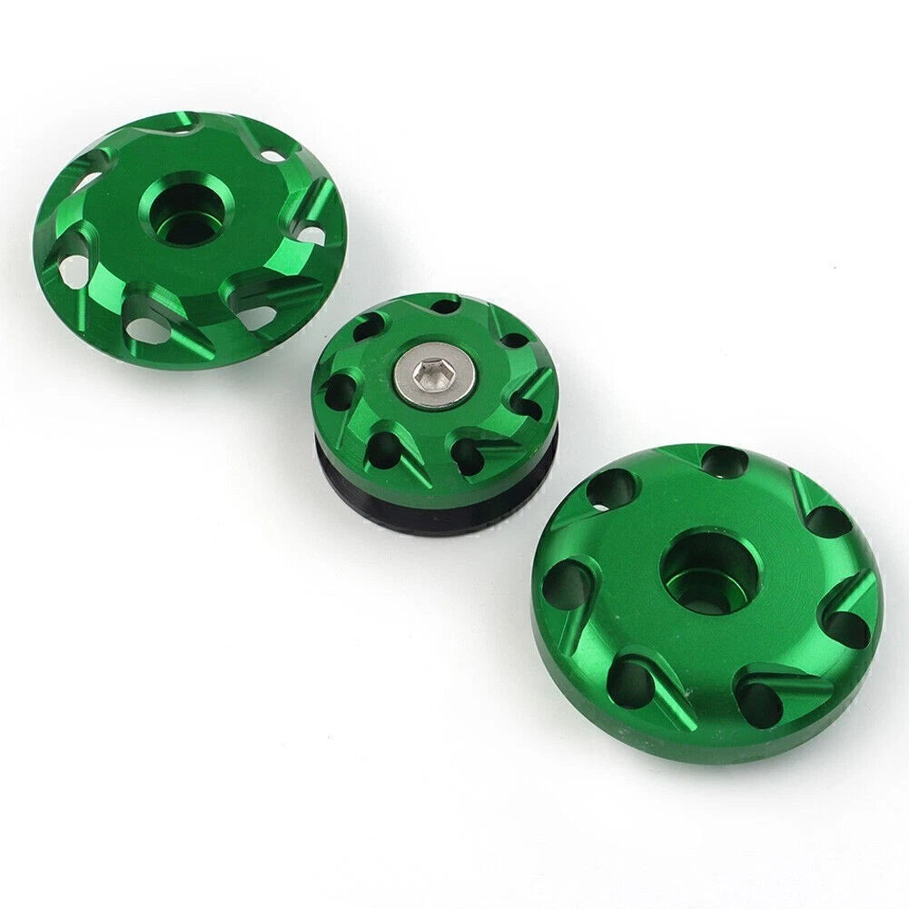 Set of 4 Green Frame Hole Cover Plug Caps for Kawasaki Ninja 1000 Z1000 Z1000SX (2011–2016)