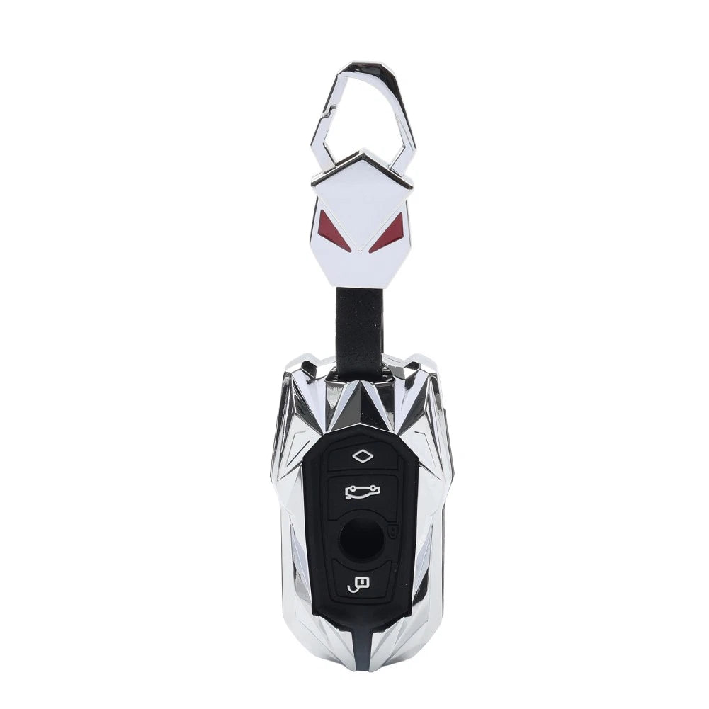 Silver Remote Key Fob Cover for BMW 1 2 3 4 5 6 7 Series X3 X4 M2 M3 M4 M5 M6 (2010–2023)