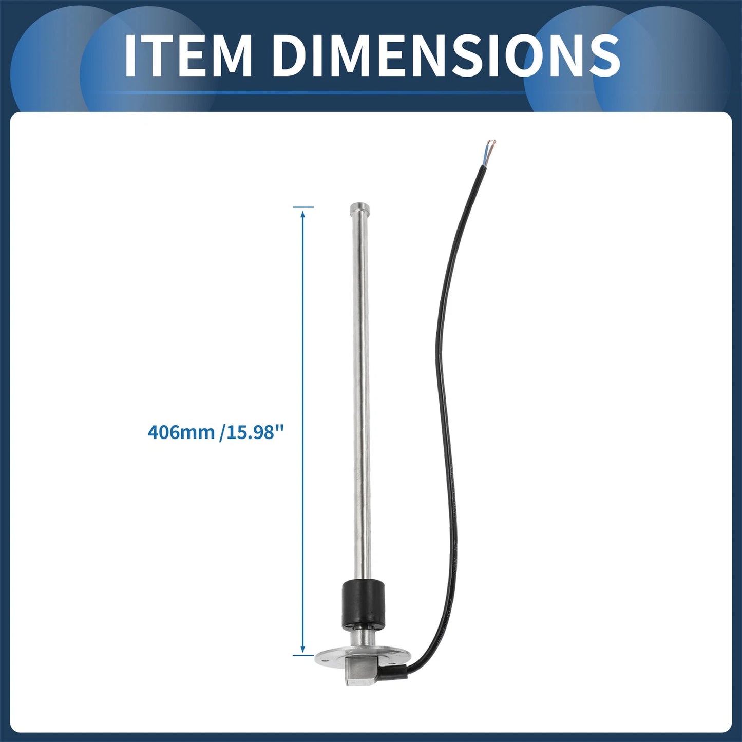 Fuel Sending Unit and Gauge Kit 240-33 Ohm for Boat Car Truck (406mm)