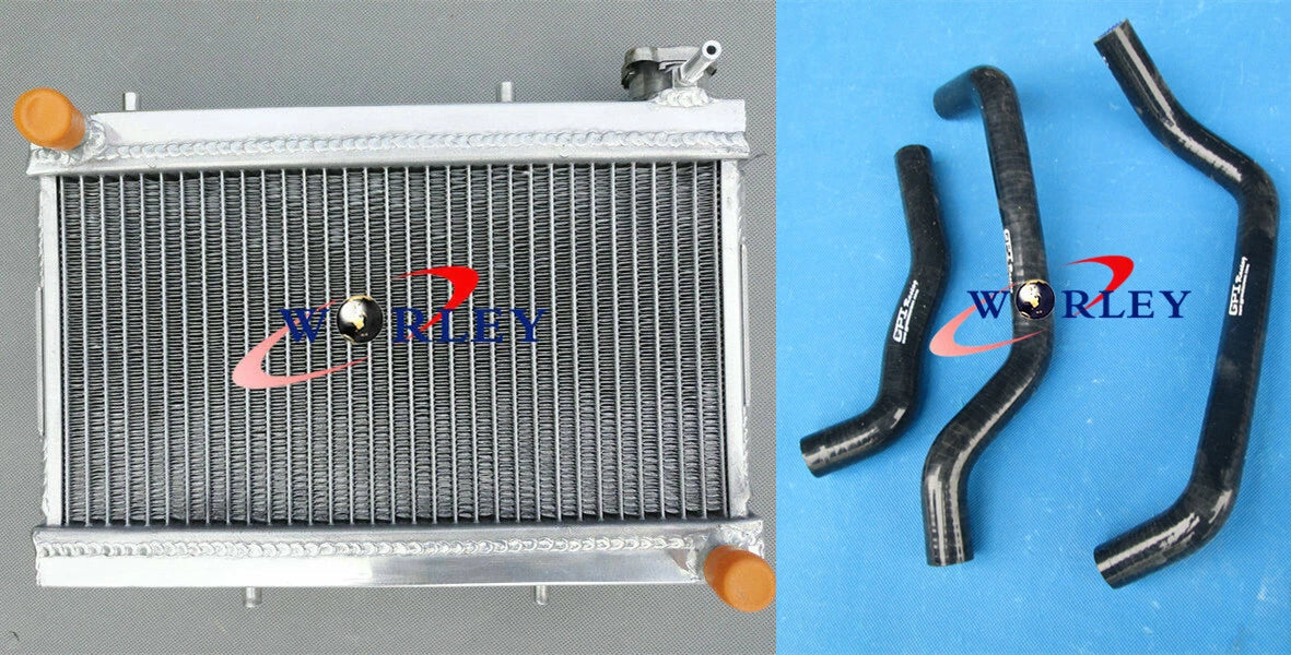 Aluminum Radiator with Blue Hose for Honda TRX250R (1988–1989)