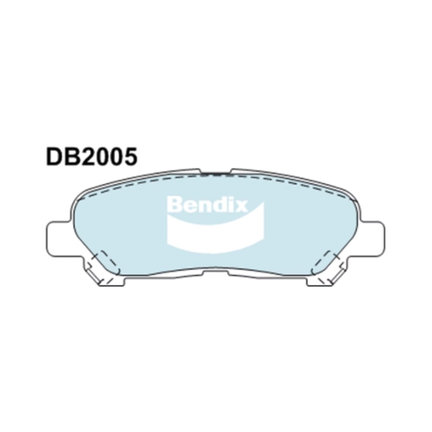 Set of 4 Bendix HD Rear Disc Brake Pads for Toyota Kluger (2007–2014)