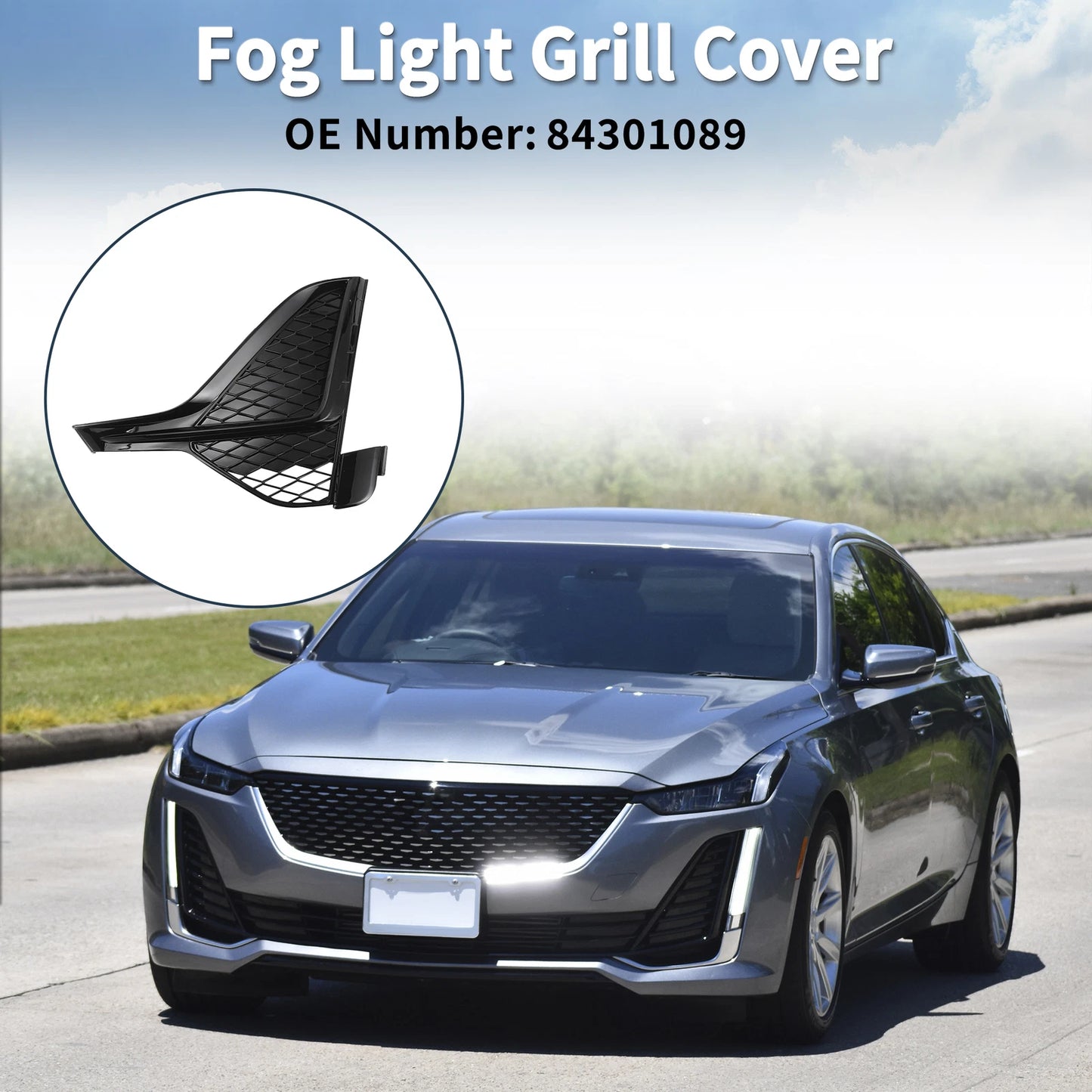 1 Pc Fog Light Grill for Cadillac CT5-V (2020–2023) No. 84301089