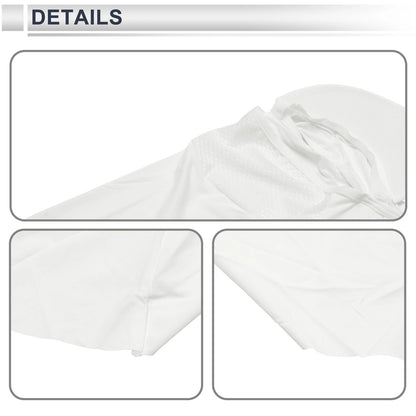Half-Wrapped Triangular Scarf UV Face Shield Polyester Filter White
