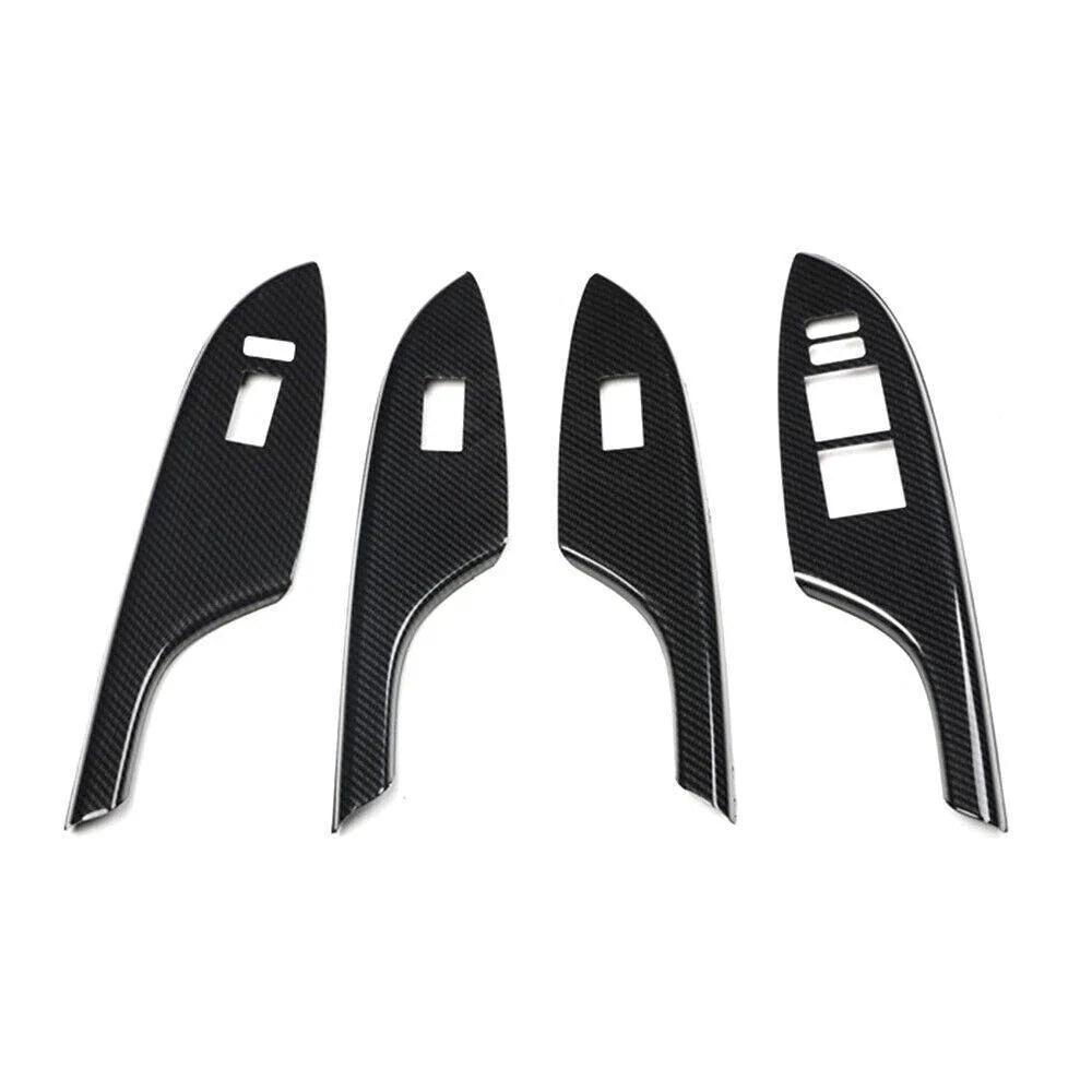 ABS Carbon Fiber Door Window Switch Cover Trim for Toyota Corolla (2007–2013)