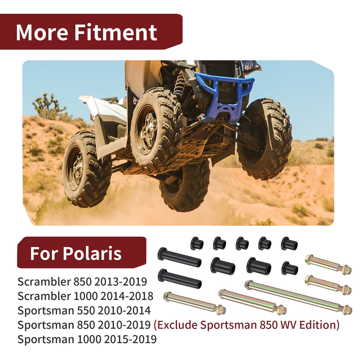 Rear A-Arm Bushing Kit for Polaris Sportsman 1000 (2015–2019)