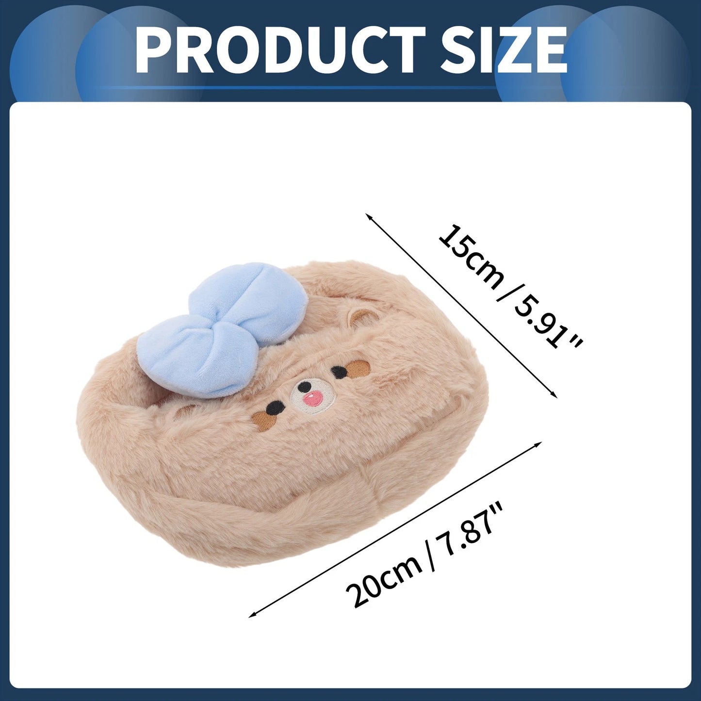 Tissue Holder for Car - Little Bear Plush (7.87"x5.91"x3.15")