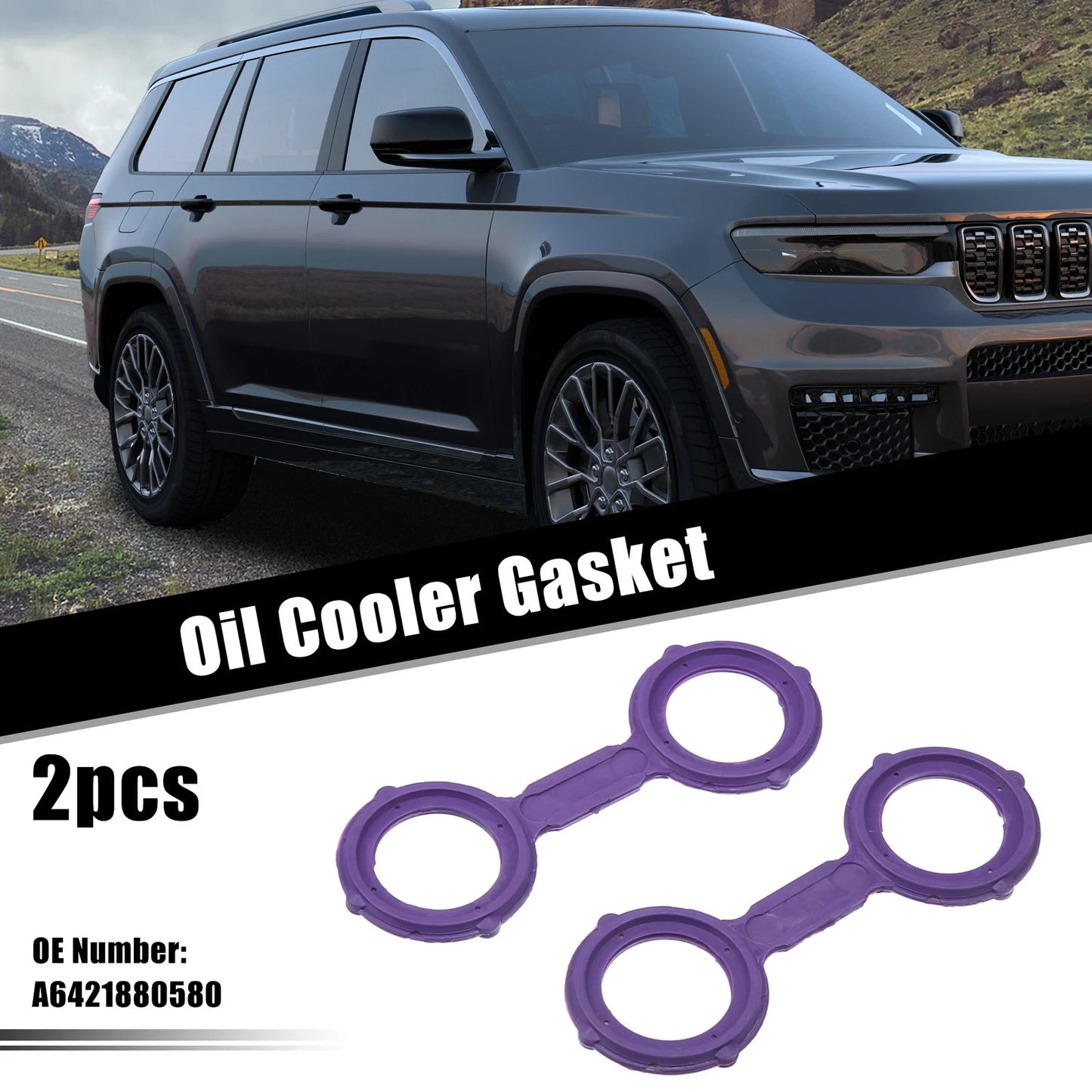 2 Pcs Oil Cooler Gasket for Mercedes-Benz Sprinter (No.A6421880580)