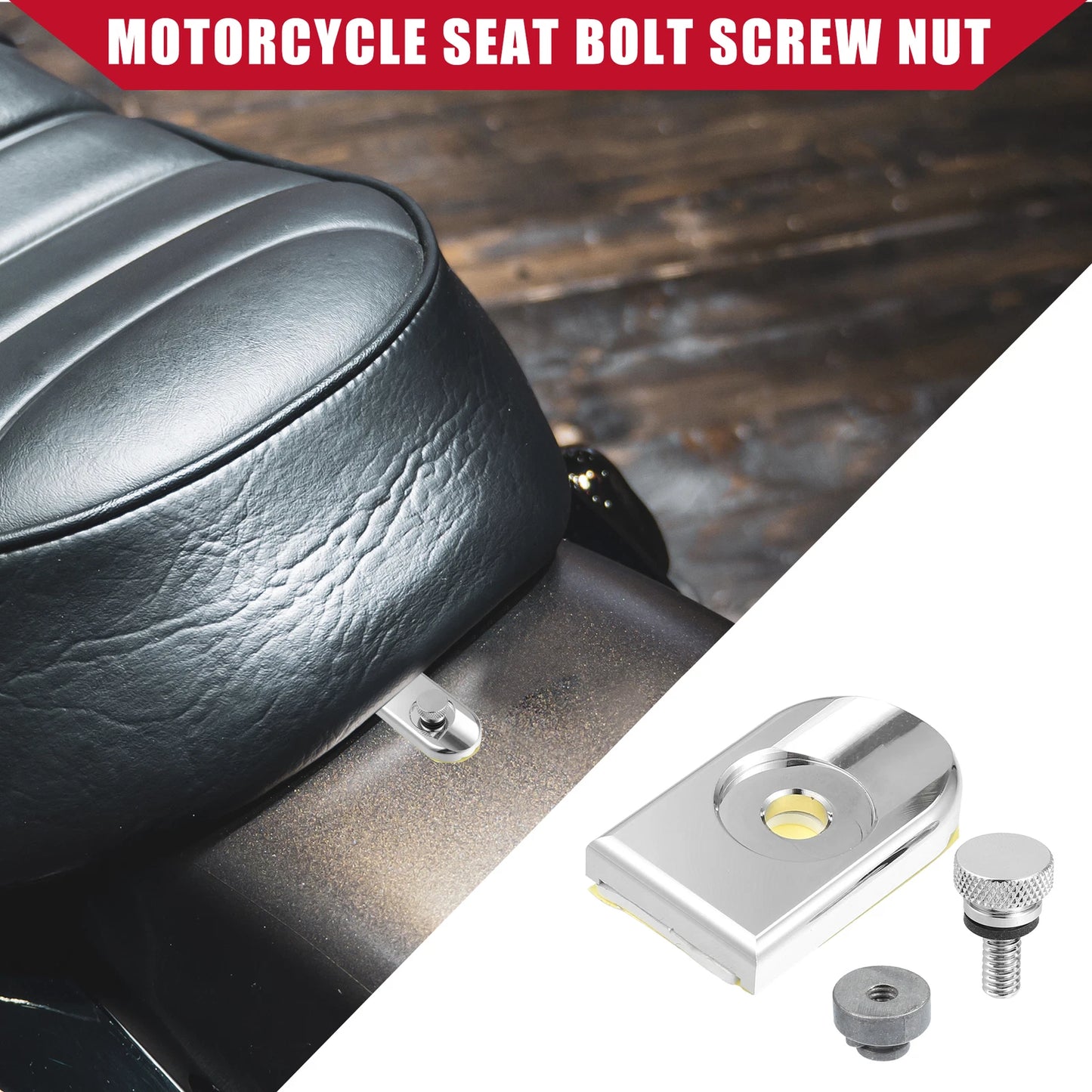 Seat Bolt Screw Set with Cover Nut for Harley Davidson