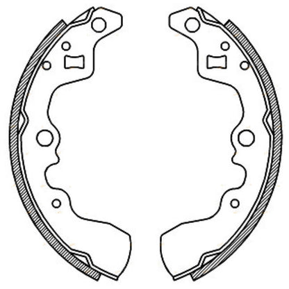 Set of 4 Rear Brake Shoes for Suzuki Mighty Boy SS40T (1984–1989)