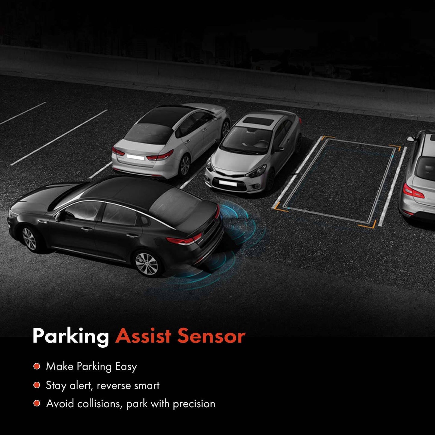 Set of 4 Parking Assist Sensors for Ford Focus Fusion Saab 9-3