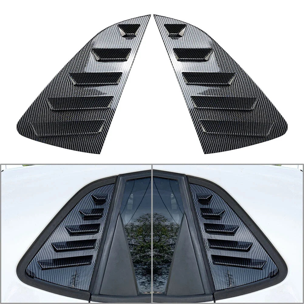 Rear Side Window Louver Vent Trim Covers for VW Polo MK6 (2018 - )