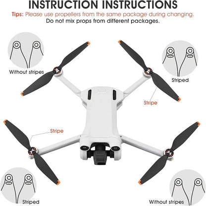 16Pcs Low Noise Propeller Blades for DJI Mini 3 Pro Drone
