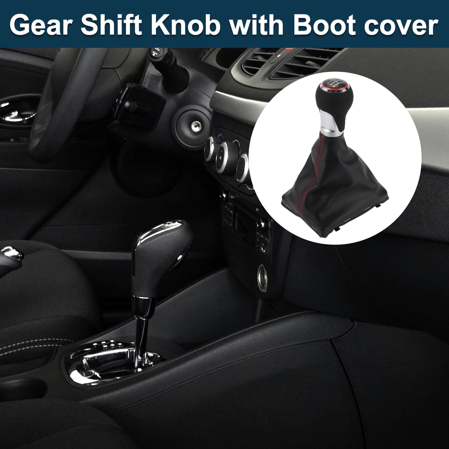 6 Speed Shift Knob with Cover No. 8K0863278H for Audi A4 B8 (2007–2015)