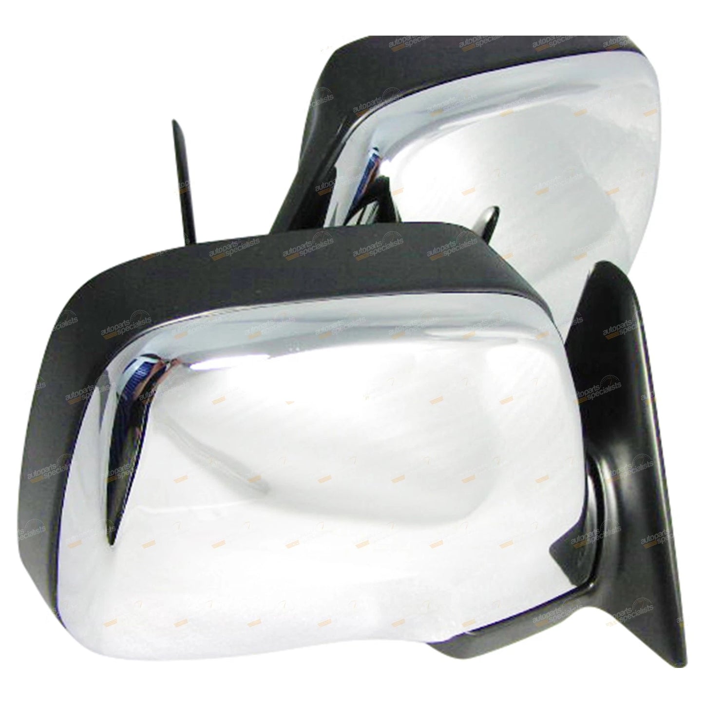 Set of 2 Chrome Electric Door Mirrors for Toyota Landcruiser 80 Series (1990–1998)