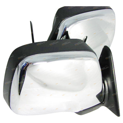 Set of 2 Chrome Electric Door Mirrors for Toyota Landcruiser 80 Series (1990–1998)