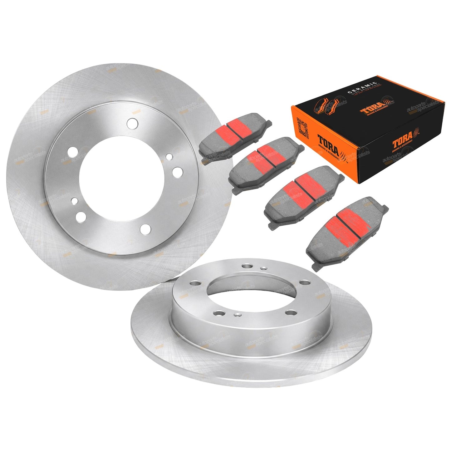 2 Front Disc Rotors + Brake Pads for Suzuki Sierra 4x4 (1983–1995)