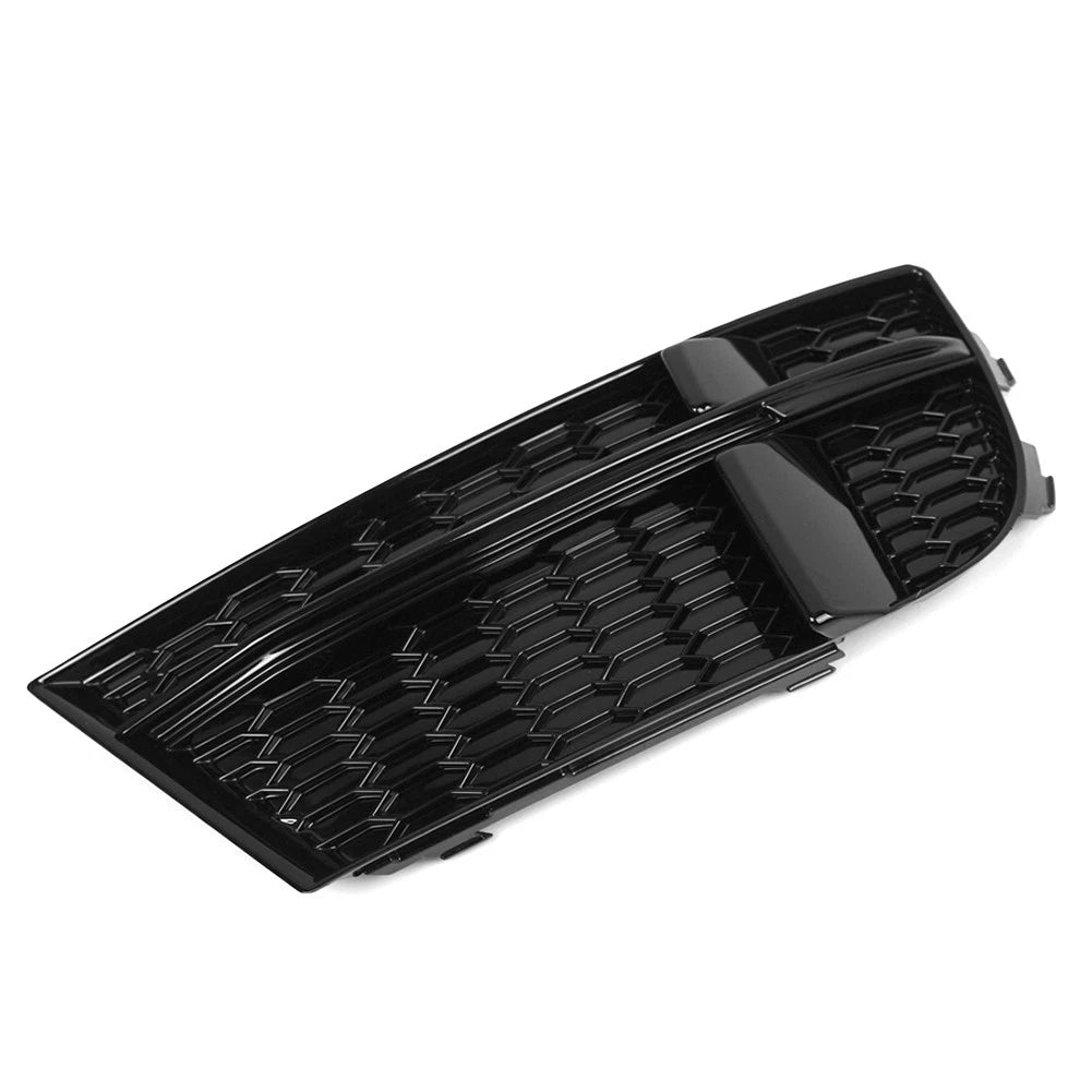 Honeycomb Front Bumper Fog Light Grille for Audi A6 C7 (2012–2015) Chrome/Black
