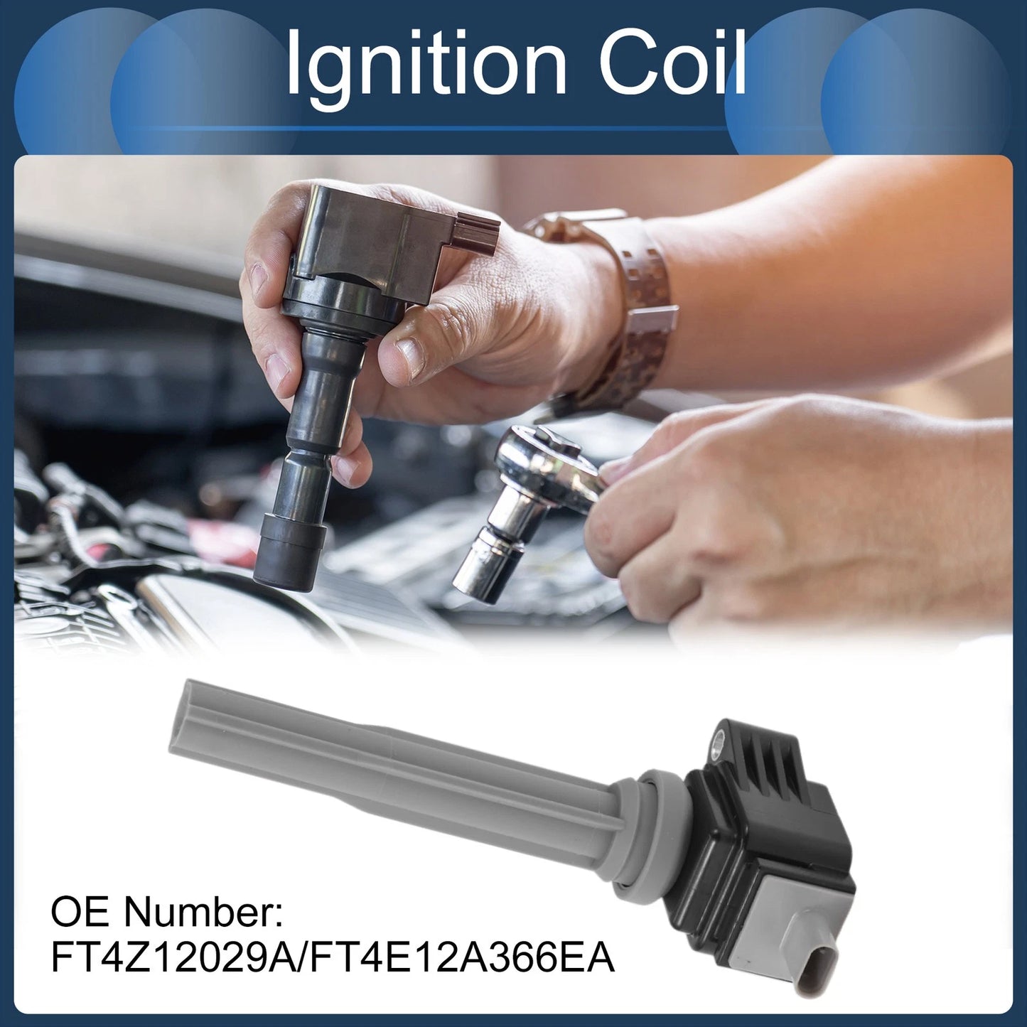 Ignition Coil Pack FT4Z12029A/FT4E12A366EA for Ford Edge (2015–2023)