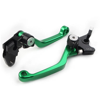 Pivot Dirt Clutch Brake Levers for Kawasaki KLX250 D-Tracker (1993–1997) Green
