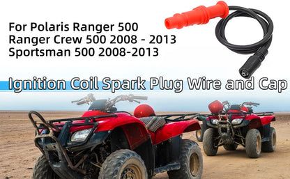 Ignition Spark Plug Wire & Cap for Polaris Sportsman 500 2008–2013, 550 2014