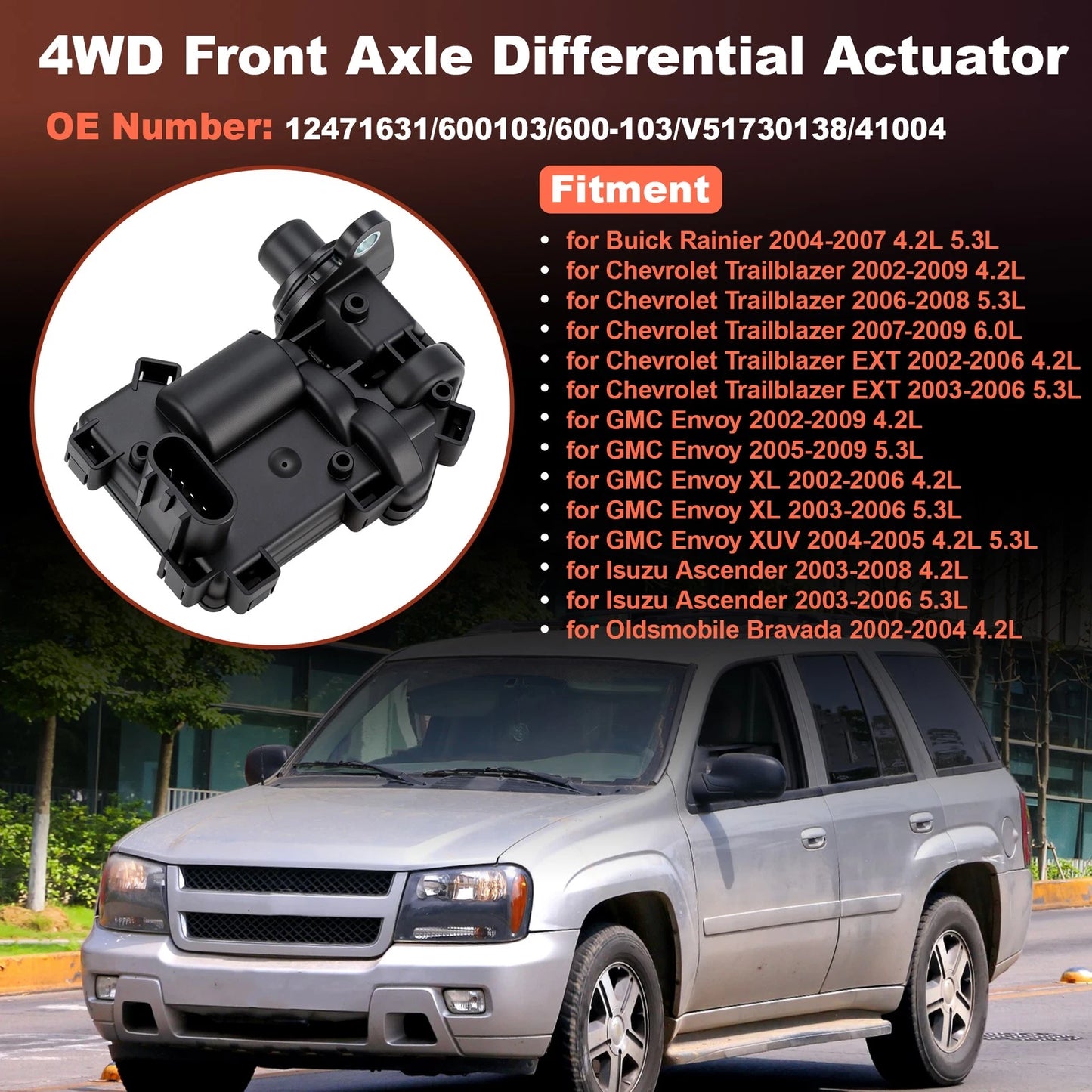 4WD Front Axle Differential Actuator for Chevrolet Trailblazer, GMC (2002–2009)