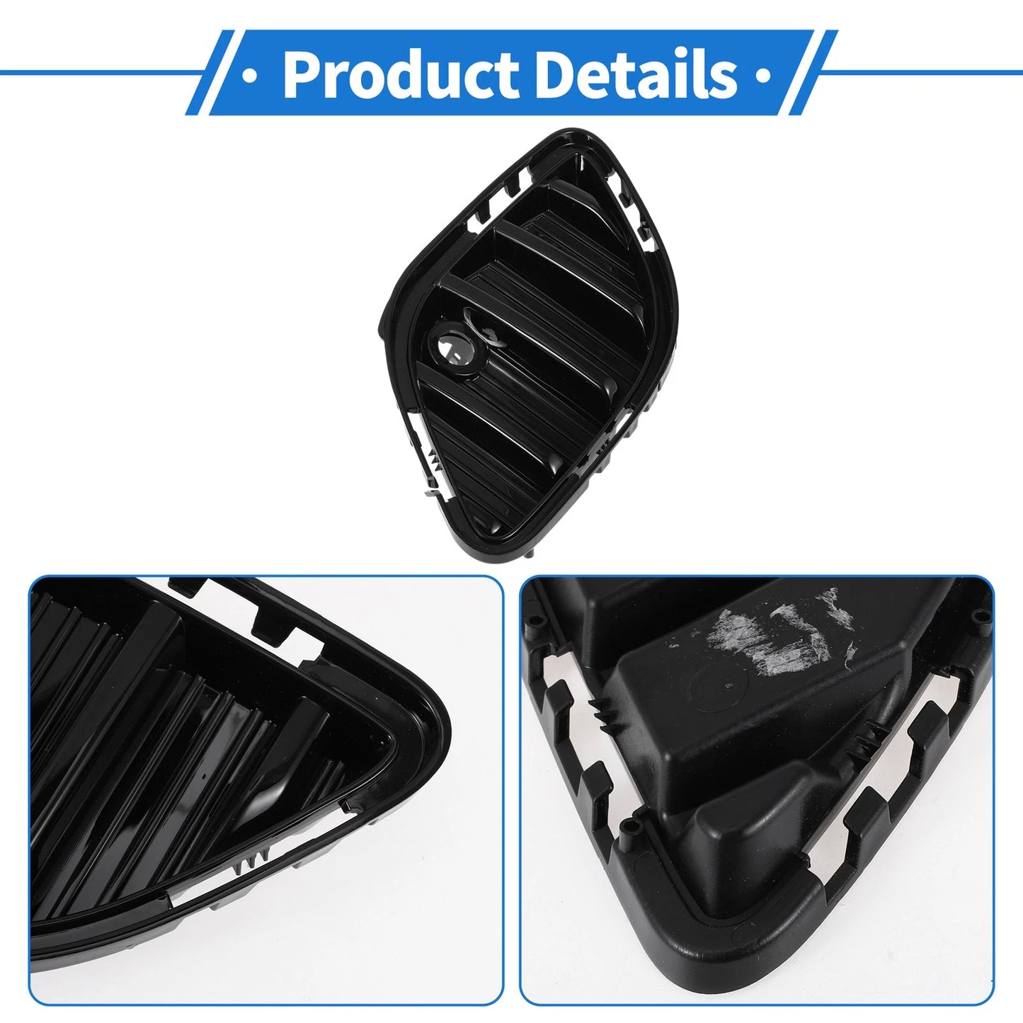 1 Pc Fog Light Grill for Buick Envision (2021–2023) No. 84934332 Black