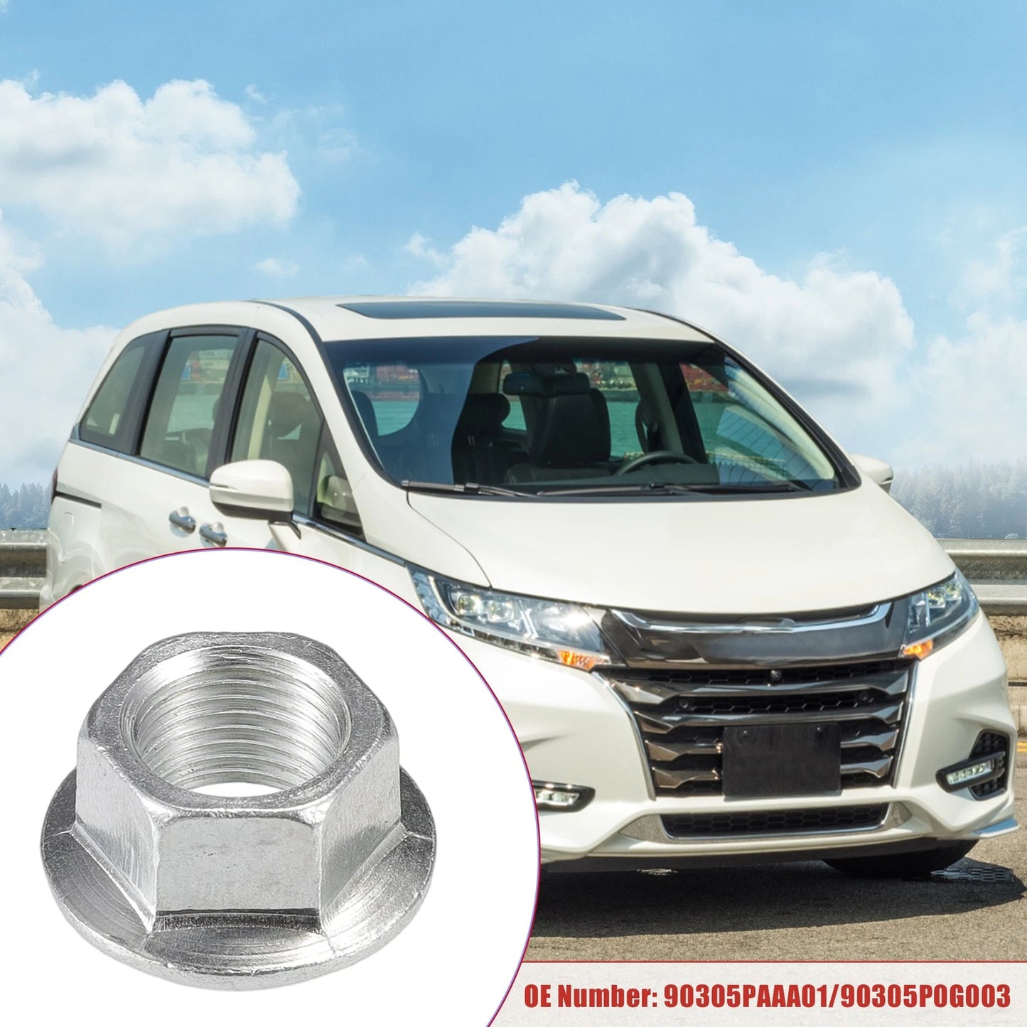 Power Steering Pump Pulley Nut for Honda Accord (No.90305PAAA01/90305P0G003)