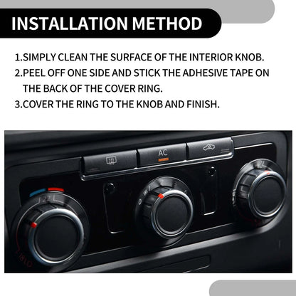 Rear AC Heat Temp Climate Switch Knob Cover for Dodge Durango (2011-2020)