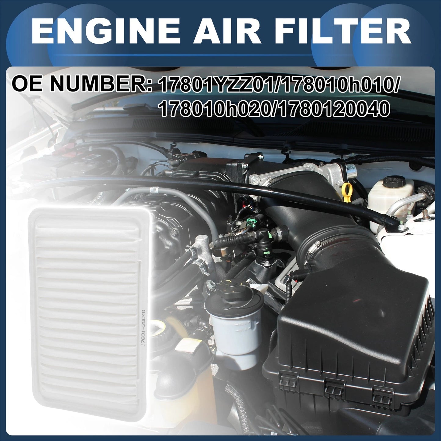 Engine Air Filter No. 17801YZZ01 for Toyota Camry 2.4L 3.0L (2002–2011)