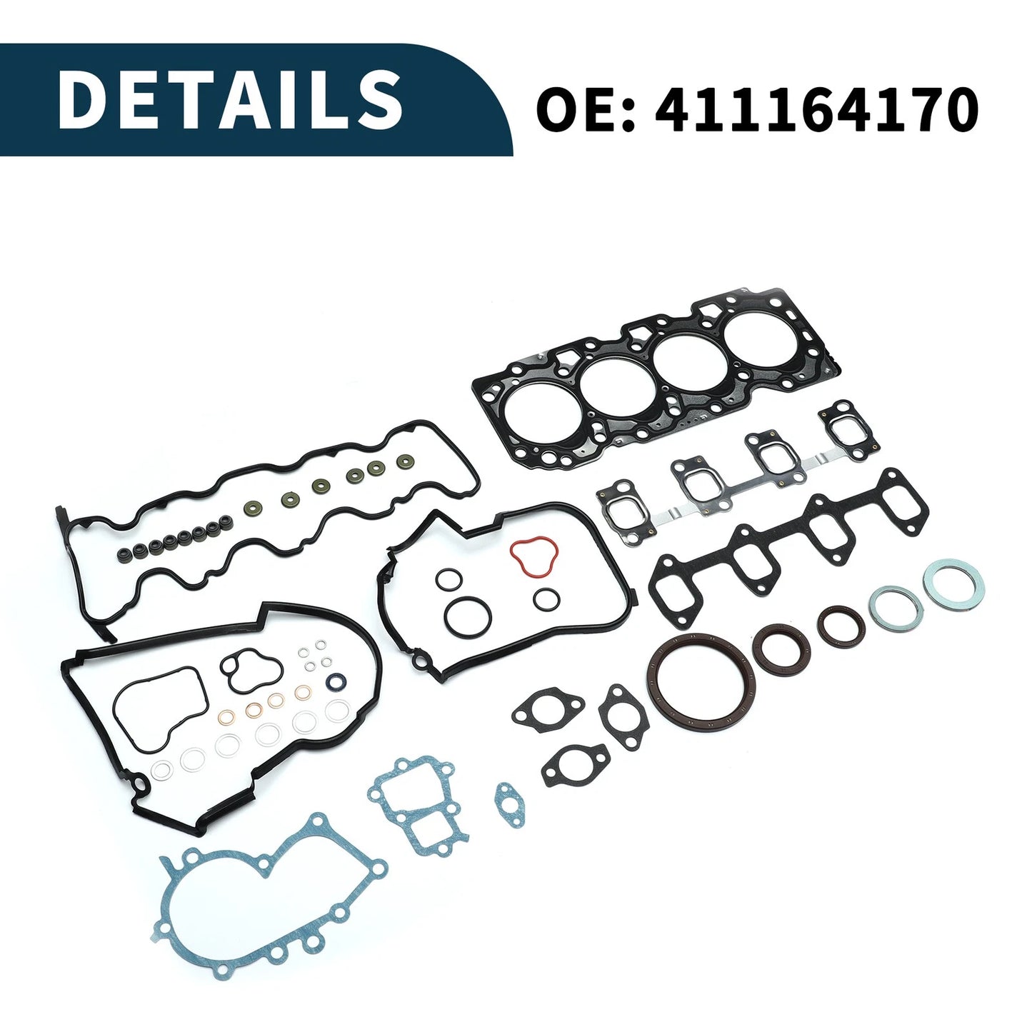Cylinder Head Gasket Kit No. 411164170 for Toyota 3C (Years Not Specified)