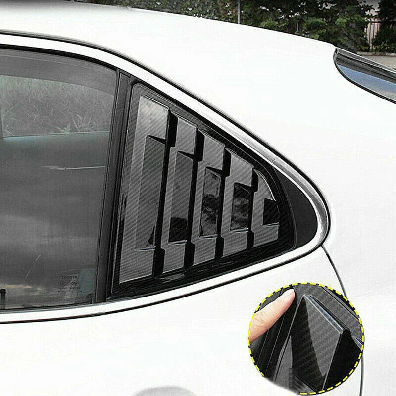 2 x Carbon Fiber Window Louver Shutter Cover Trim for Toyota Camry (2018–2023)