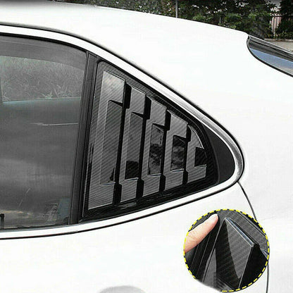 2 x Carbon Fiber Window Louver Shutter Cover Trim for Toyota Camry (2018–2023)