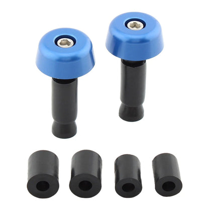 0.5in Handlebar Hand Grips & End Caps for Universal Motorcycle - Blue