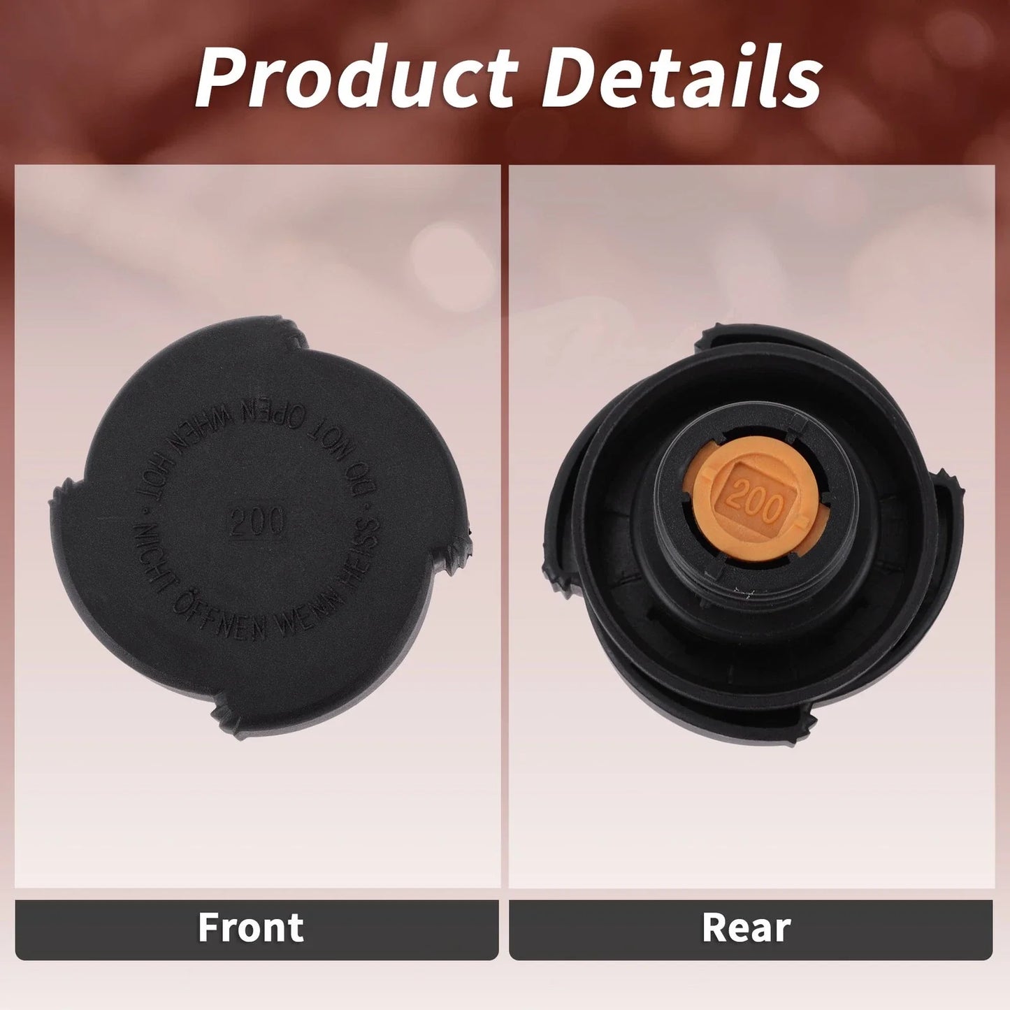 Coolant Cap for BMW 3 Series (1987-1993) Black