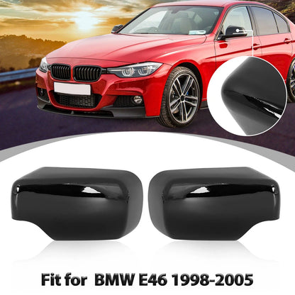Gloss Black Mirror Cover Cap for BMW E46 318i 320i (1998 - 2005)