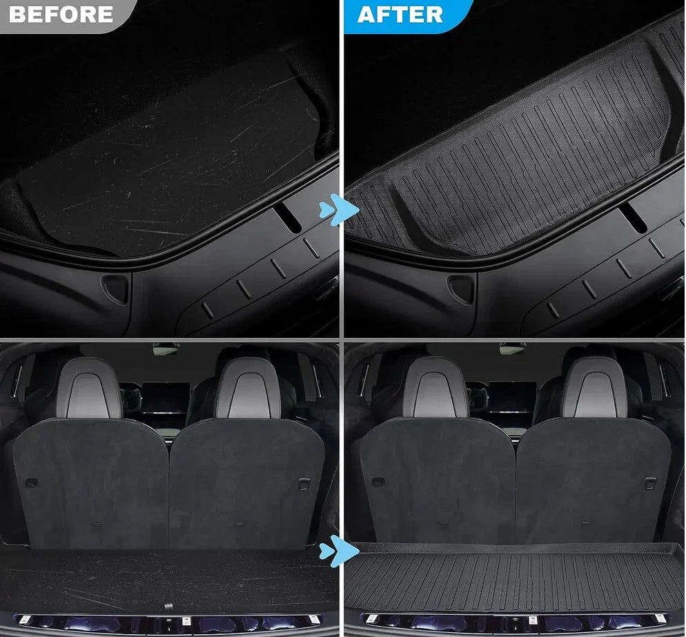 TPE Front Frunk/Rear Trunk Cargo Liner Pad Mat for Tesla Model X (2022–2024)