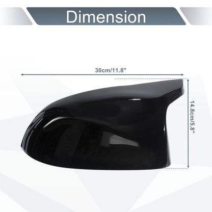 Door Mirror Cover Caps Gloss Black for BMW X5 F15 X6 F16 X3 F25 X4 F26 (2014–2019)