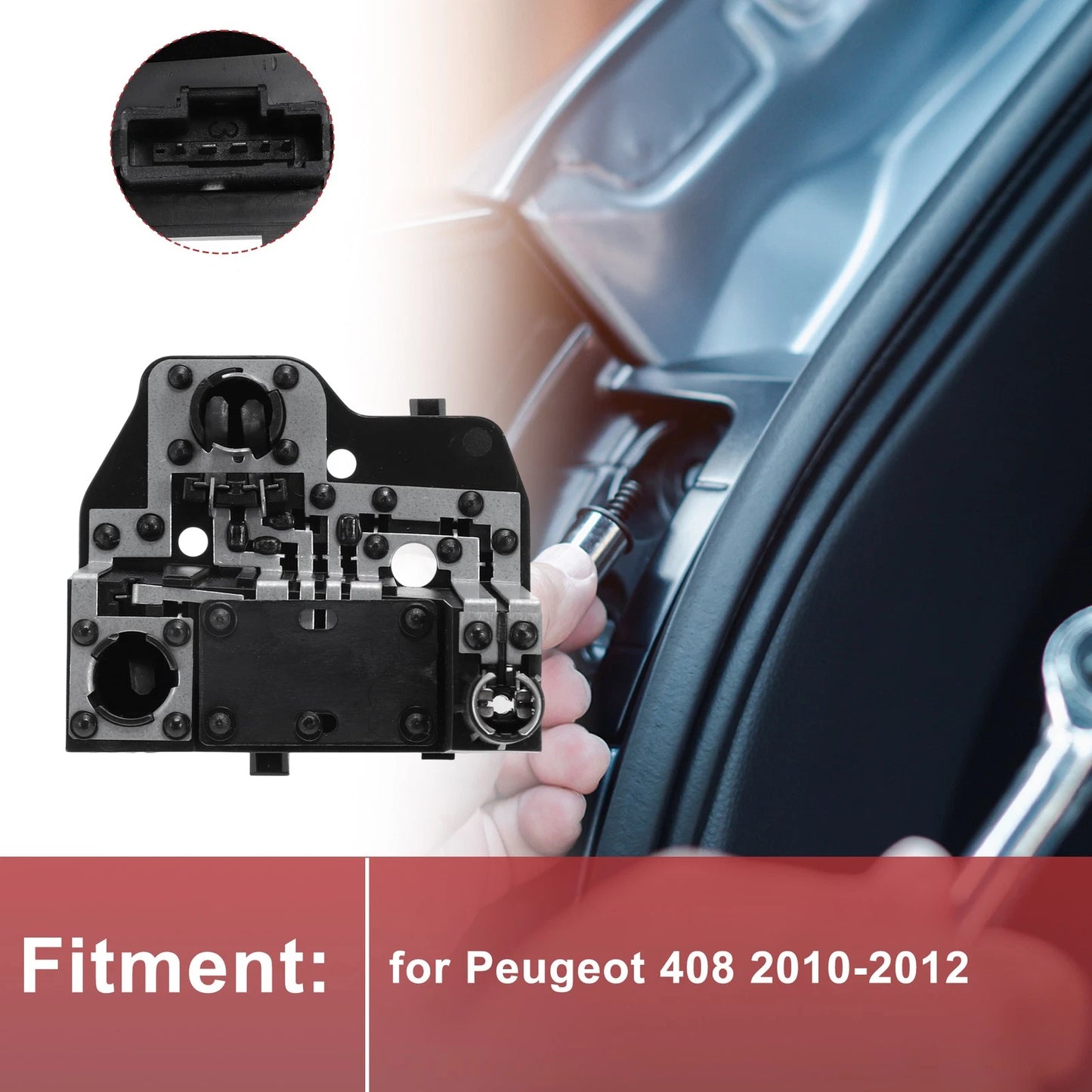 Left Tail Light Socket for Peugeot 408 (2010–2012) Lamp Bulb Connector