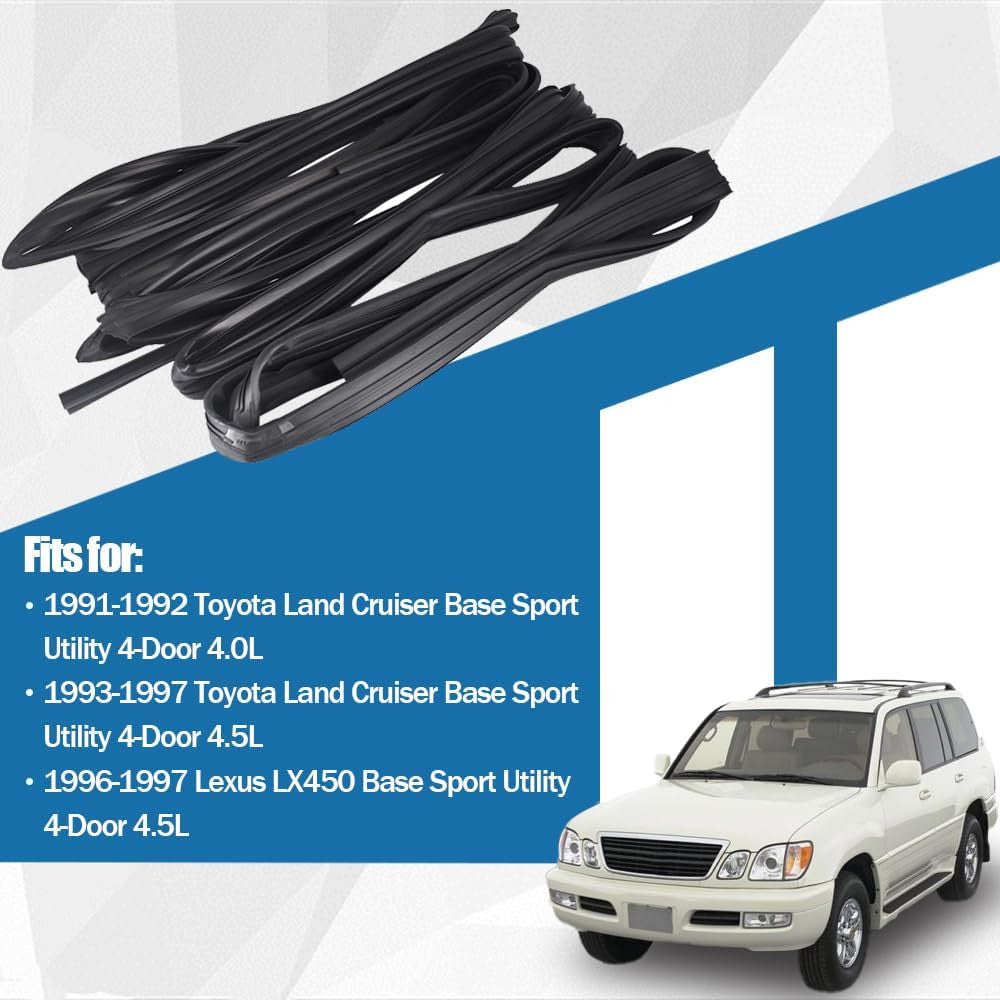 Set of 4 Door Glass Run for Toyota Land Cruiser LX450 FJ80 FZJ80 (1991–1997)