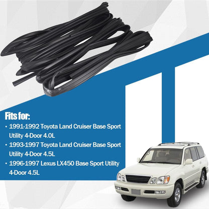 Set of 4 Door Glass Run for Toyota Land Cruiser LX450 FJ80 FZJ80 (1991–1997)